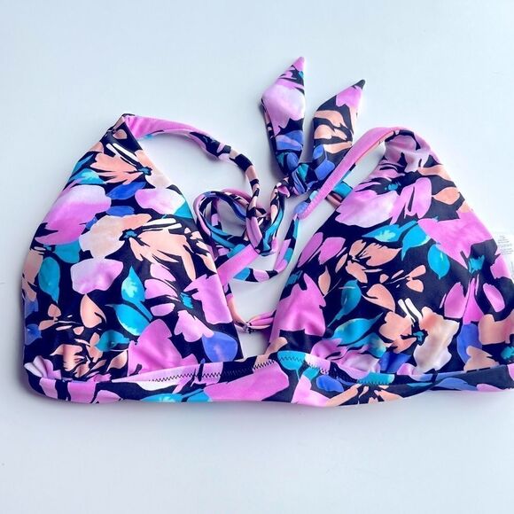 RAISINS Juniors' Miami Printed Bikini Top size XL SWIMSUIT - Picture 9 of 10